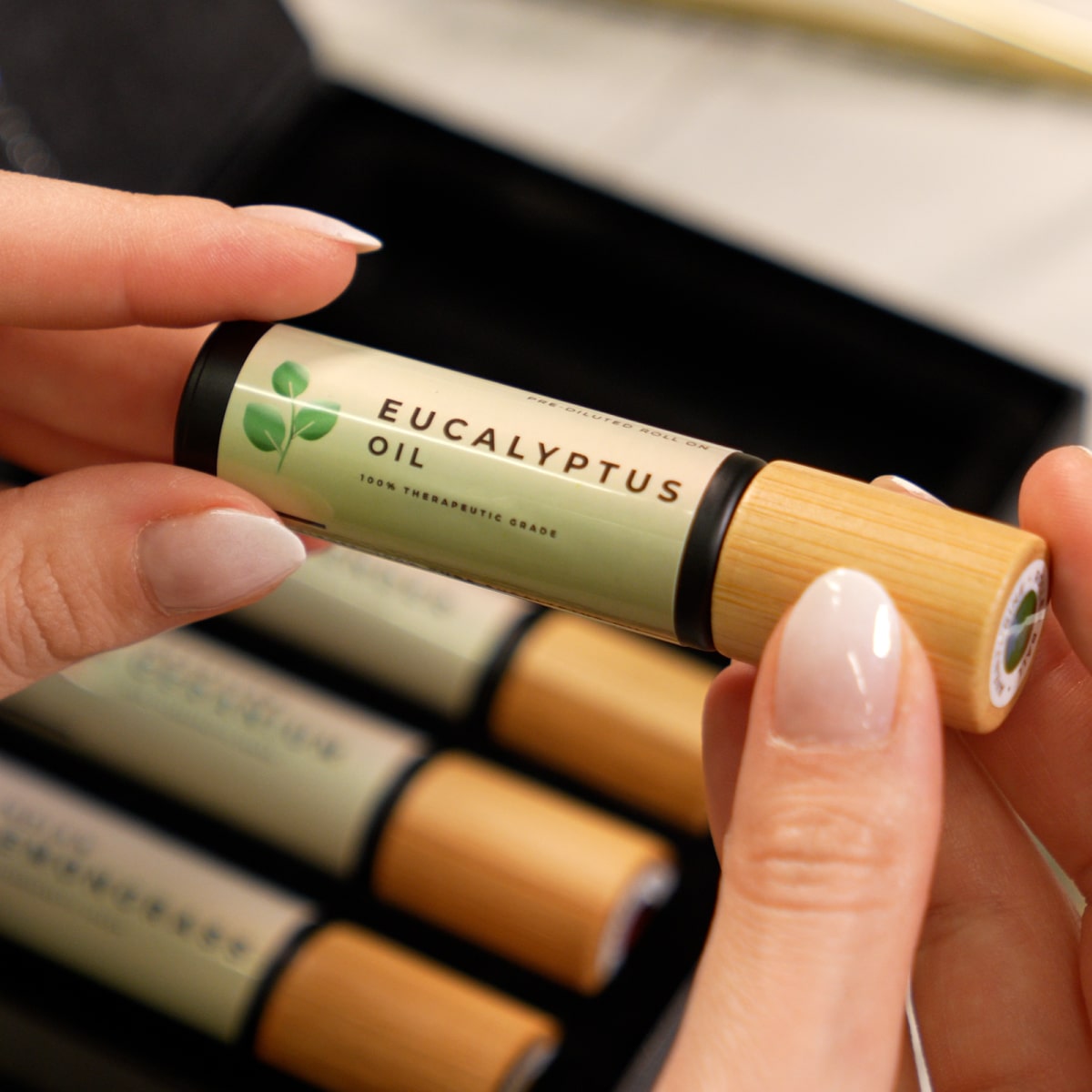 EUCALYPTUS JOJOBA AVENTURINE ROLLERBALL ESSENTIAL OIL