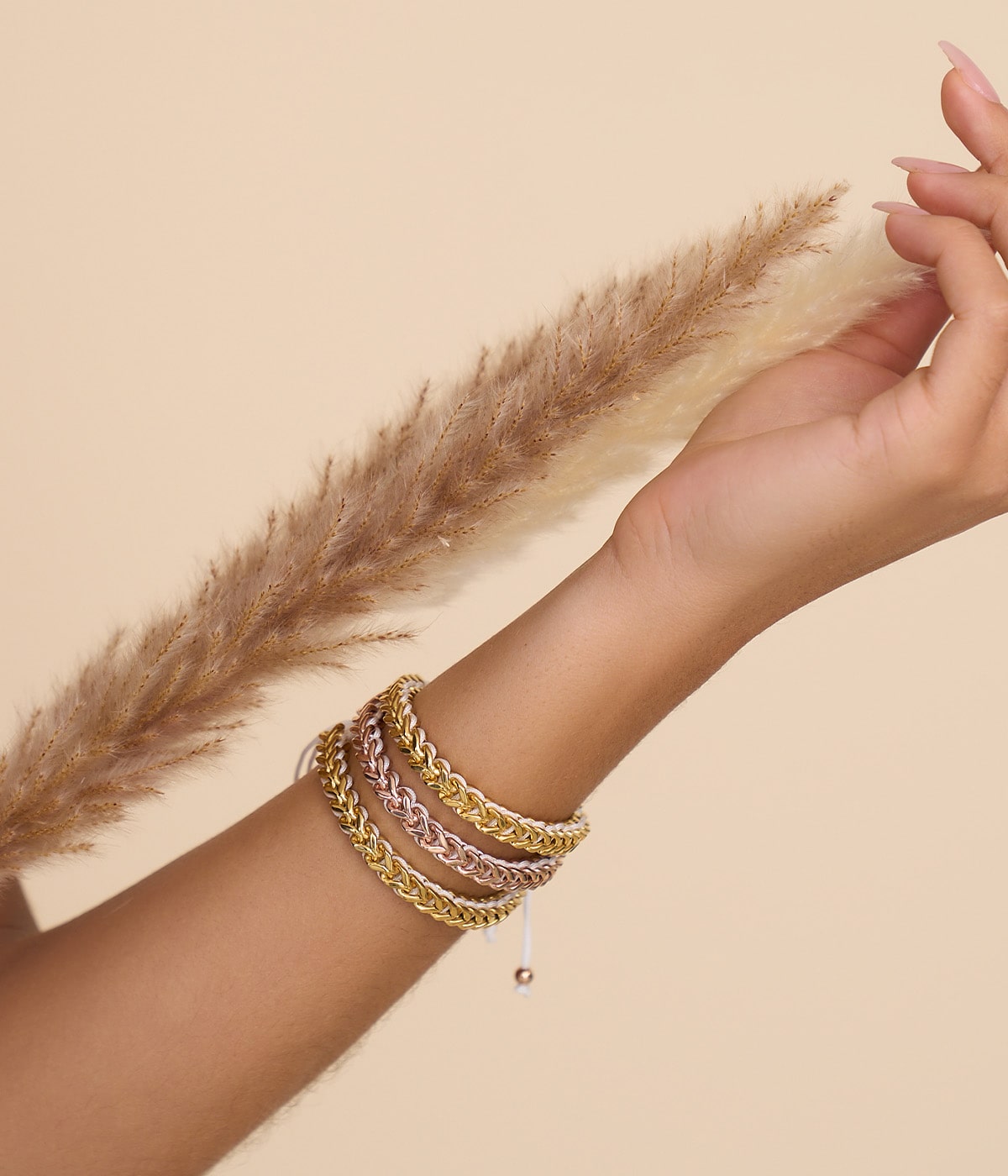 NOGU Handmade With Care Wheat Chain Bracelet Jewelry Collection