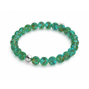 Teal | Firefly Glass Confetti Bracelet