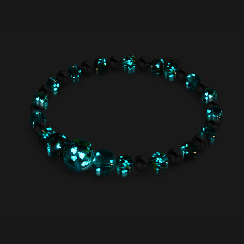 Aqua | Firefly Glass Confetti Cascade Bracelet
