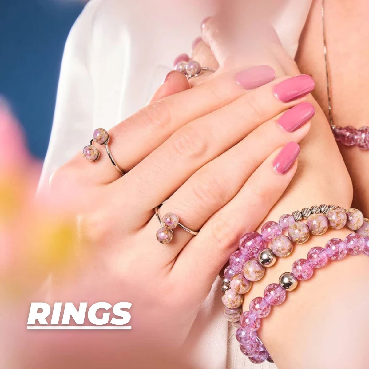 FIREFLY GLASS INFINITY HELIX RINGS