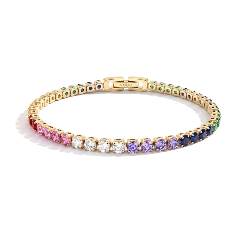18k Gold x Unicorn Crystal | Tennis Club Bracelet