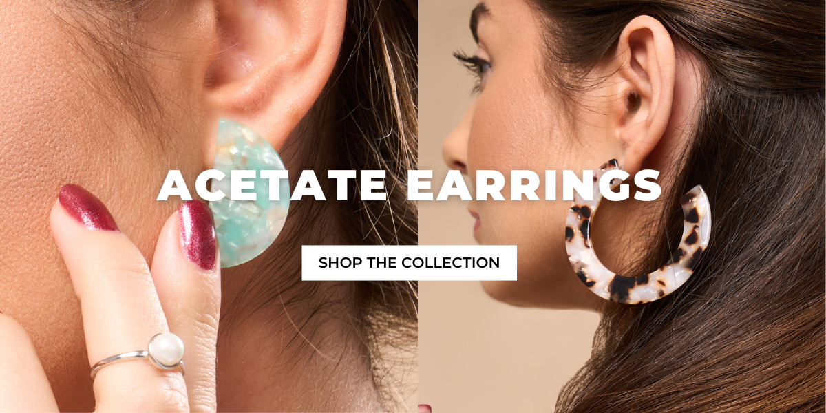 CELLULOSE ACETATE EARRINGS