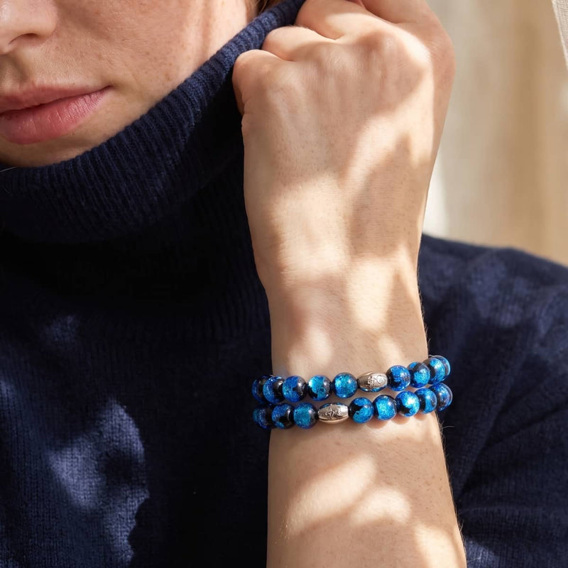 Blue Astra | .925 Sterling Silver | Solar Glass Bracelet