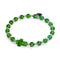 Emerald | Silver | Firefly Glass Cross Bracelet