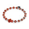 Ember | Silver | Firefly Glass Cross Bracelet