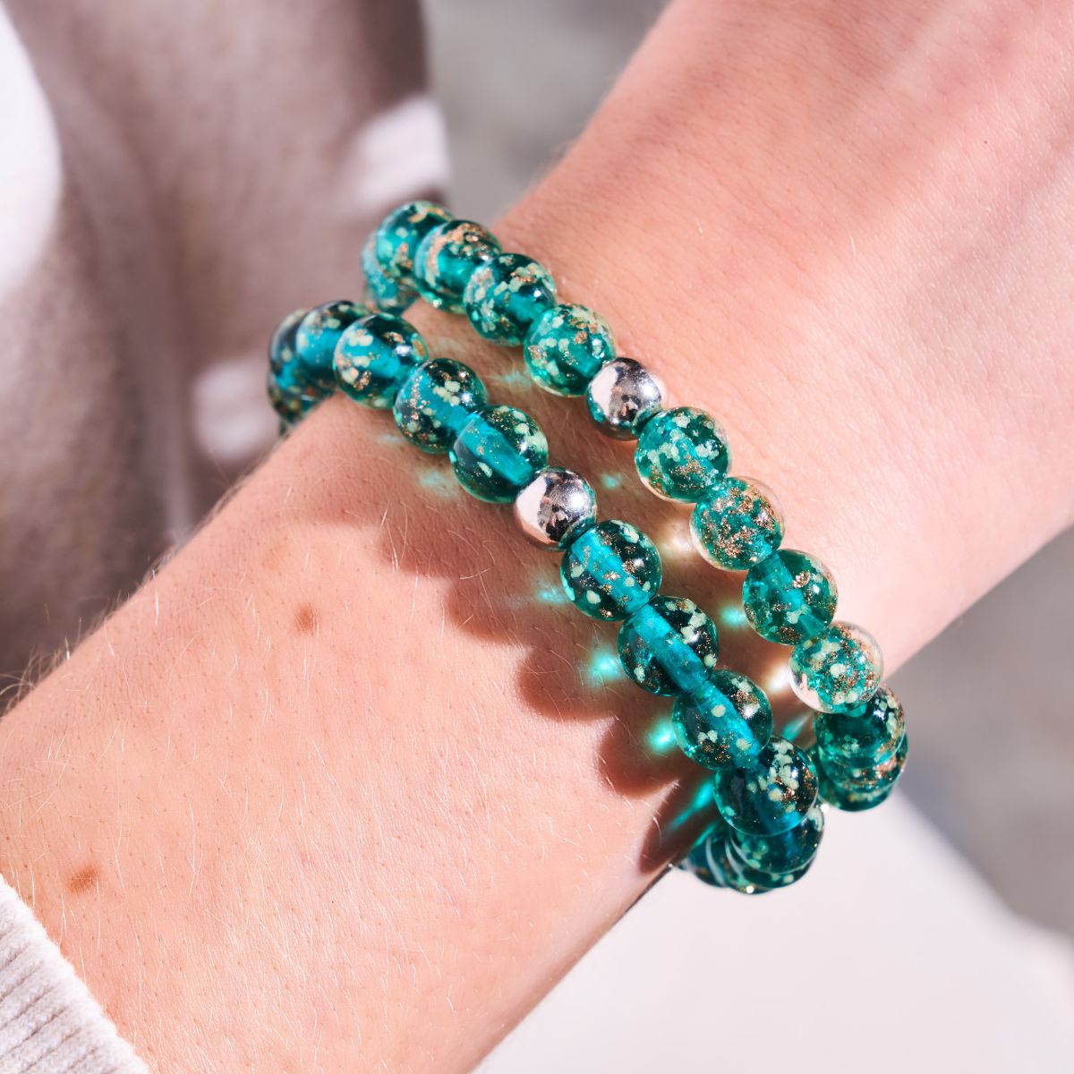 Teal Firefly Glass