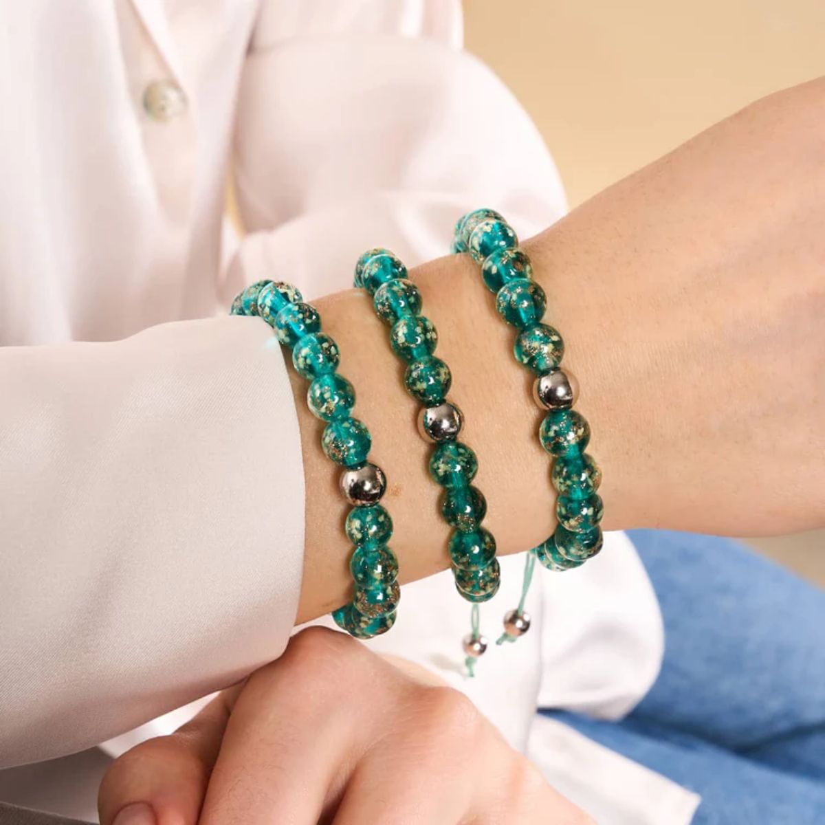 Teal Firefly Glass