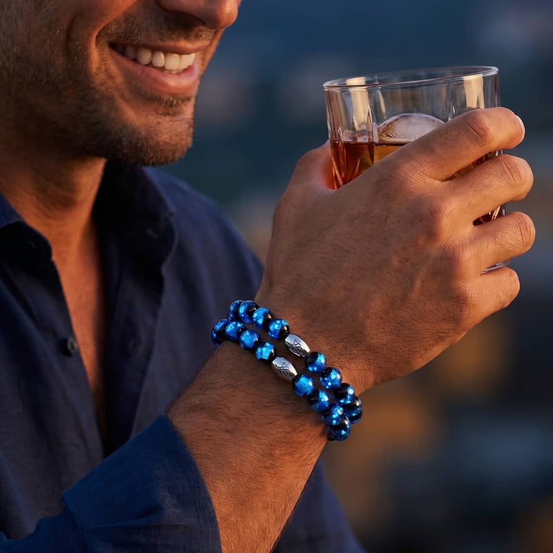 Blue Astra | .925 Sterling Silver | Solar Glass Bracelet
