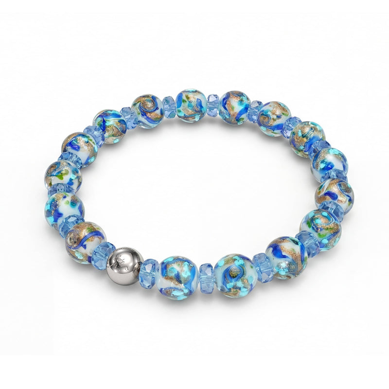 Topaz Storm | Firefly Glass x Crystal Swirl Bracelet