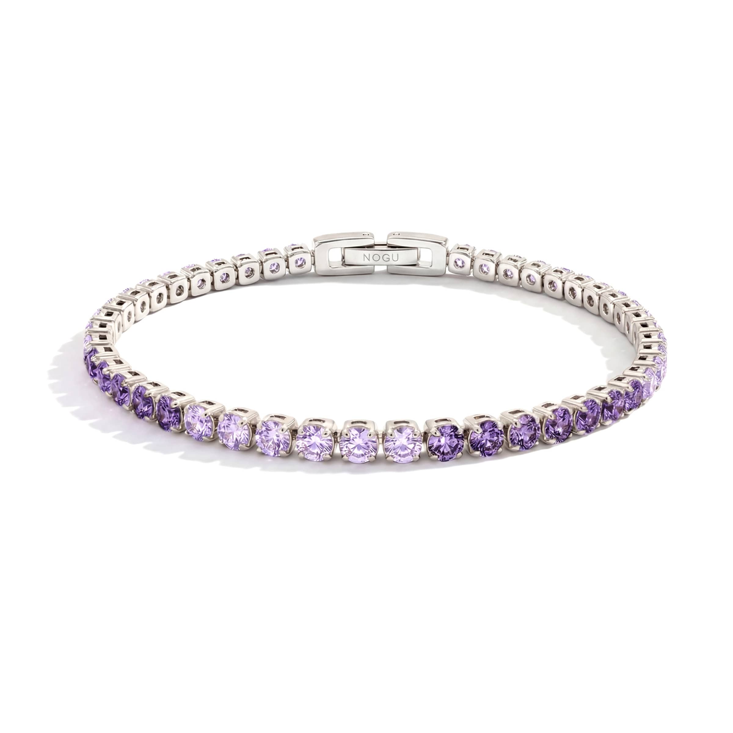 Rhodium x Violet Ombre Crystal | Tennis Club Bracelet