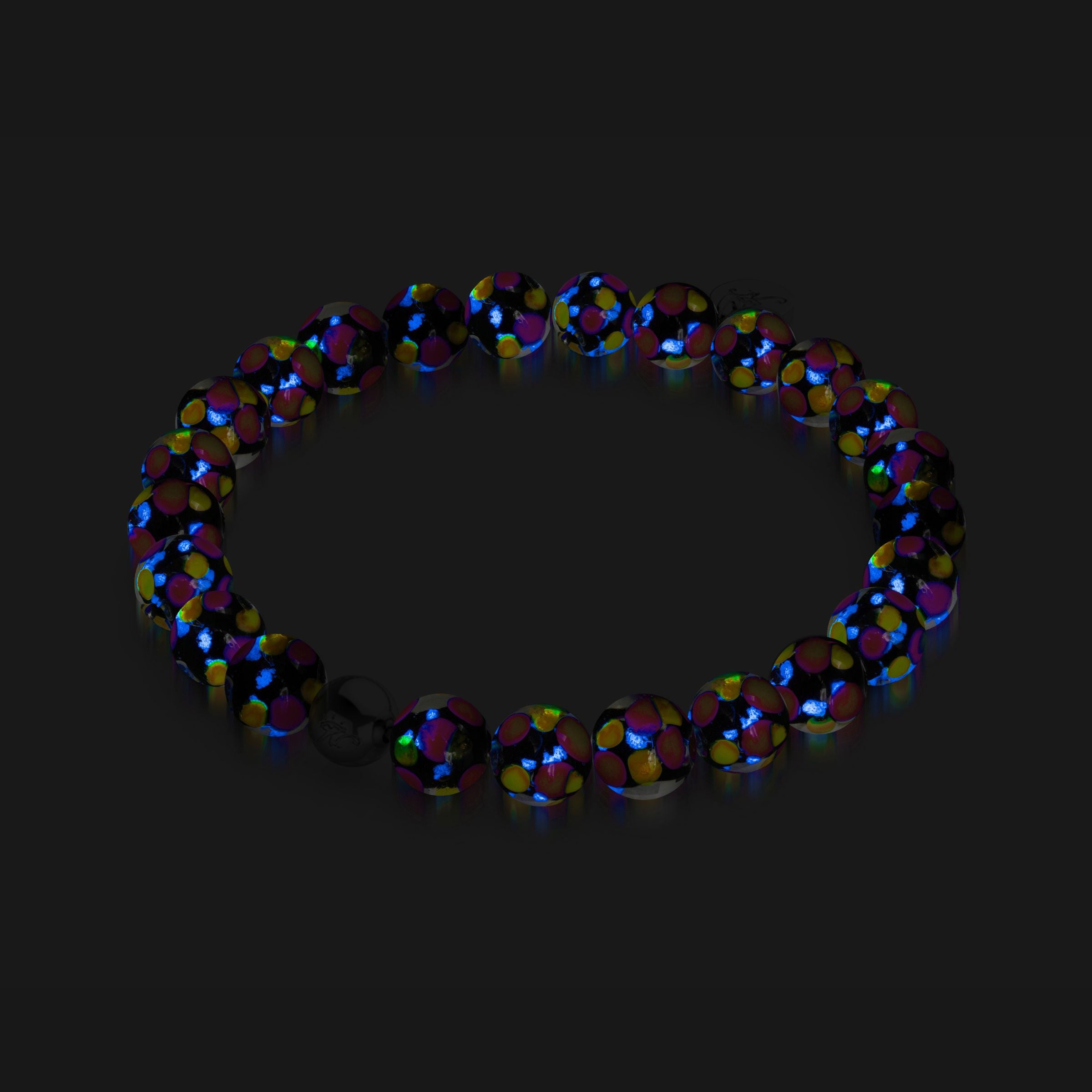 Cherry Grape | Firefly Glass Polka Dot Bracelet