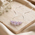 Lilac | .925 Sterling Silver | Firefly Glass Infinity Clasp Necklace