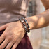 Neon Noir | .925 Sterling Silver | Deluxe Firefly Glass Mushroom Bracelet