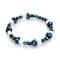 Neon Noir | .925 Sterling Silver | Deluxe Firefly Glass Mushroom Bracelet