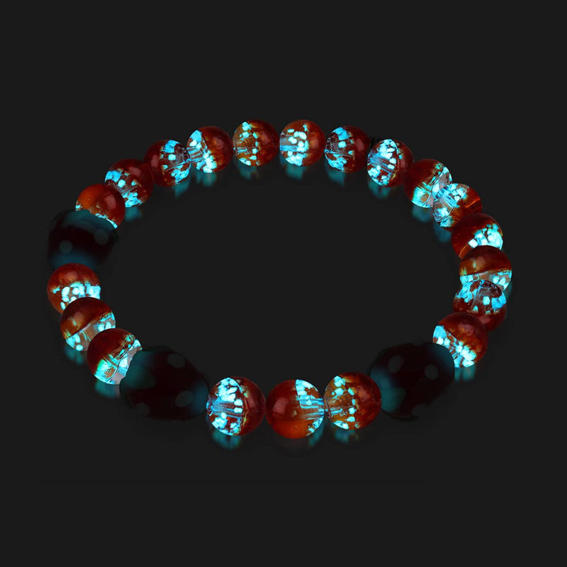 Red Strawberry Fields | .925 Sterling Silver | Firefly Glass Berry Bracelet