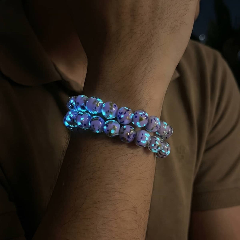 Violet Wintergreen | .925 Sterling Silver | Firefly Glass Bracelet