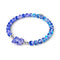 Tanzanite | .925 Sterling Silver | Firefly Glass Deluxe Bear Bracelet