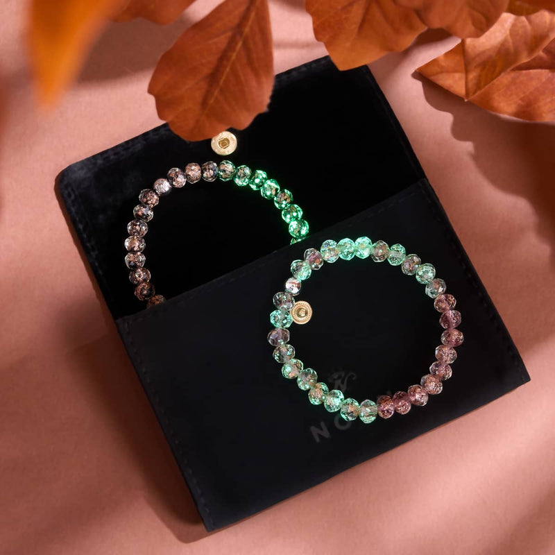 Mulberry Wine | .925 Sterling Silver | Firefly Glass Diamonds Bracelet