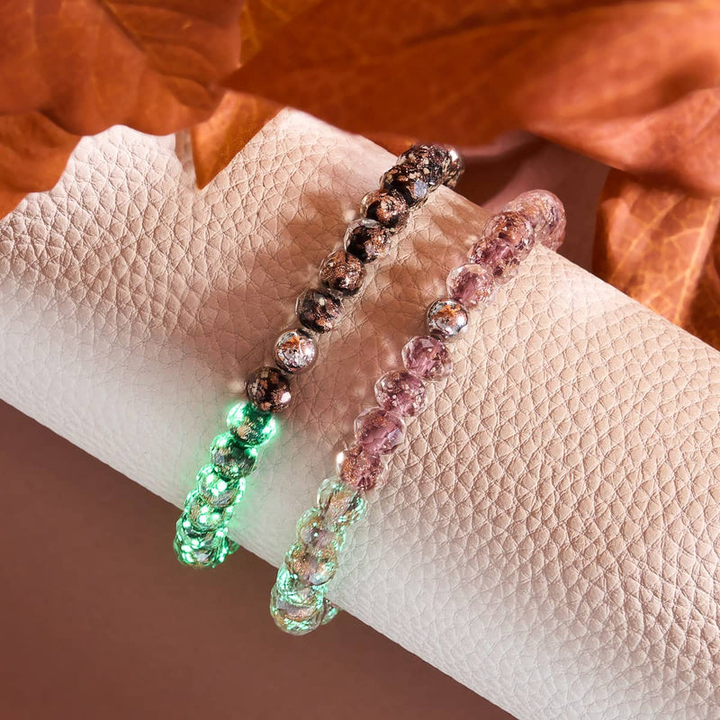 Mulberry Wine | .925 Sterling Silver | Firefly Glass Diamonds Bracelet