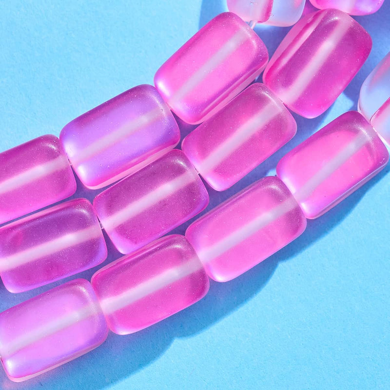 Fuchsia | .925 Sterling Silver | Mermaid Glass Pebble Bracelet