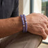 Purple Winter Moon | .925 Sterling Silver | Cheshire Glass Bracelet