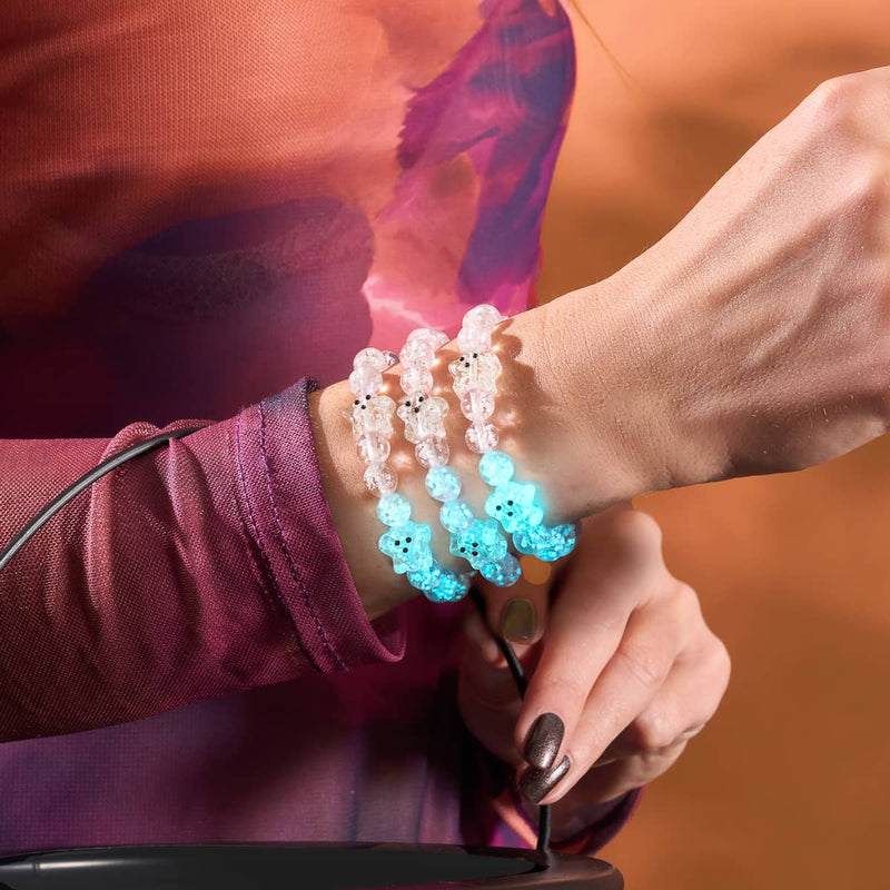 Blushing Spirit | Silver | Firefly Glass Ghost Bracelet