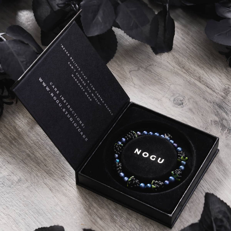 Blue x Midnight Blue Pearl | .925 Sterling Silver | Berry Bracelet