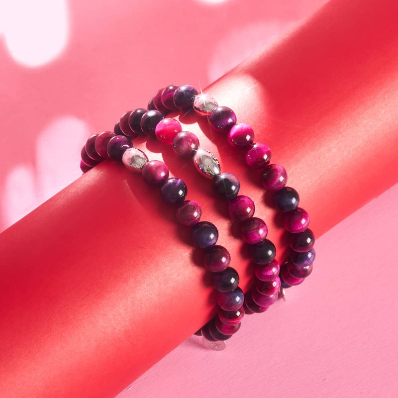 Mulberry Trance | .925 Sterling Silver | Galaxy Tiger's Eye Bracelet