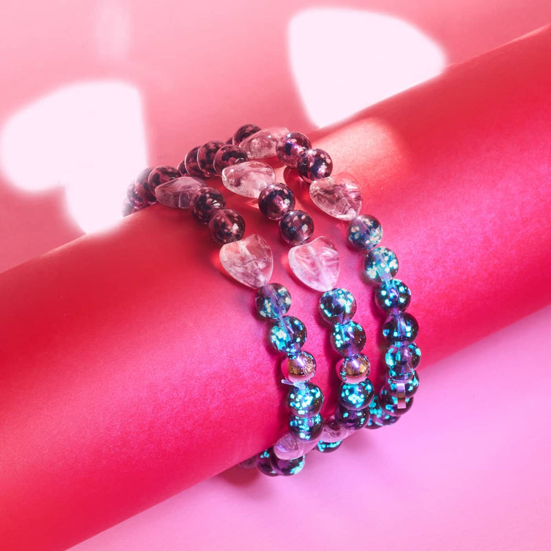 Purple Elixir | Firefly Glass x Murano Glass Hearts Bracelet