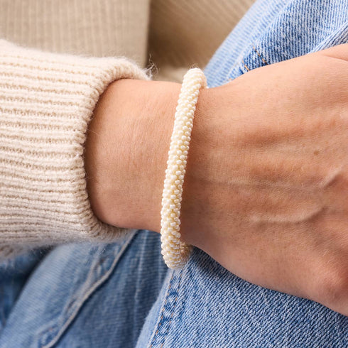 Light Beam | Himalayan Glass Bead Bracelet