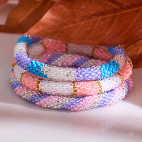 Snow Cone | Himalayan Glass Bead Bracelet