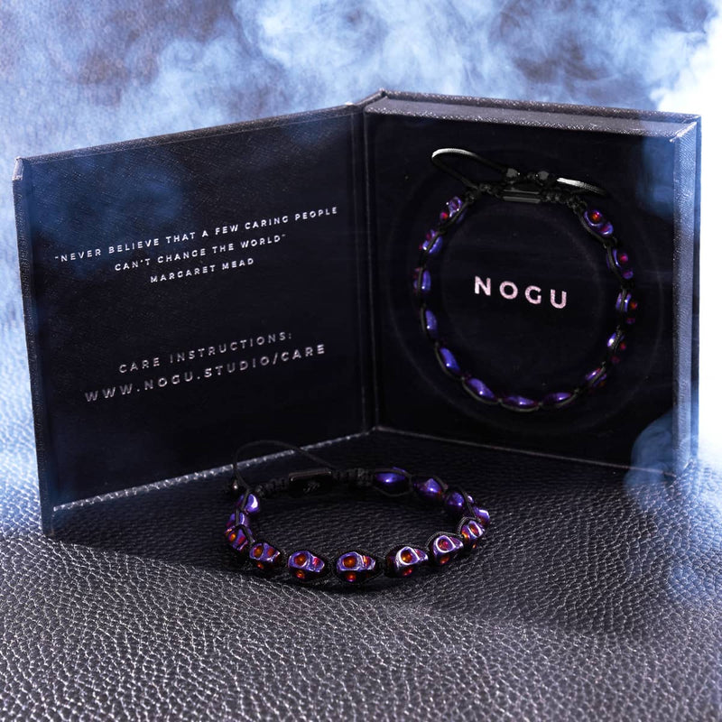 Coven | Dark Unicorn Skulls x Black | Macrame Bracelet