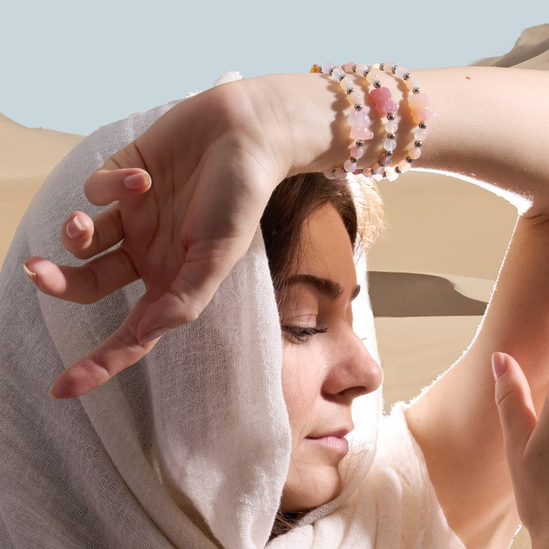 Sahara | Gemmy Bear Bracelet | Peach Carnelian x Silver