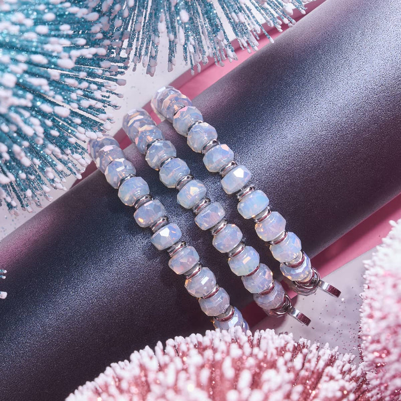 Moonlit Frost | Radiant Facets Crystal Bracelet