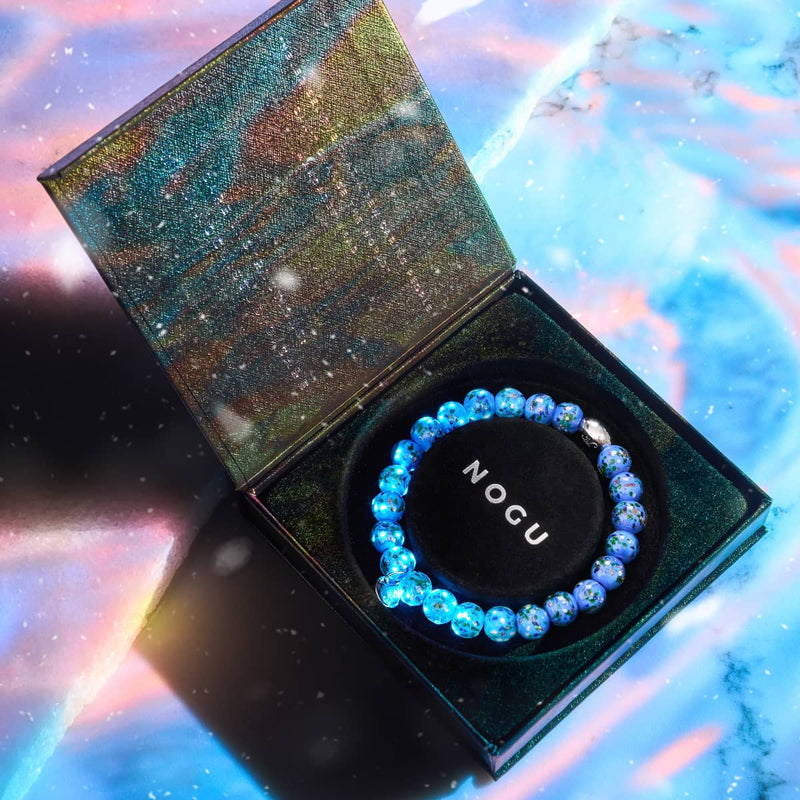 Azure Forest | .925 Sterling Silver | Firefly Glass Bracelet