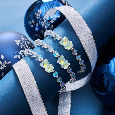 Unicorn White | Silver | Shimmer Bear Bracelet