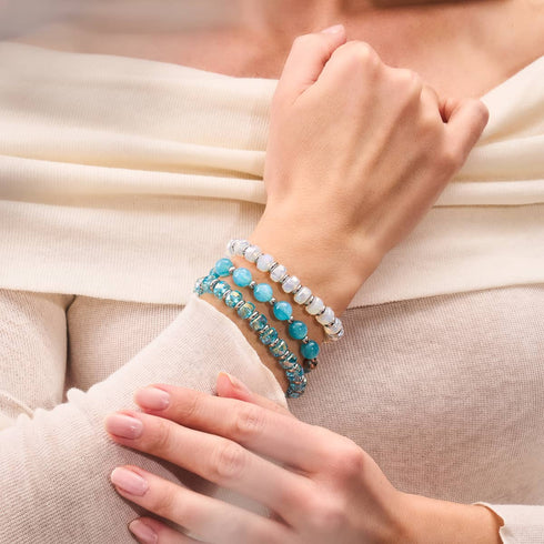 Moonlit Frost | Radiant Facets Crystal Bracelet