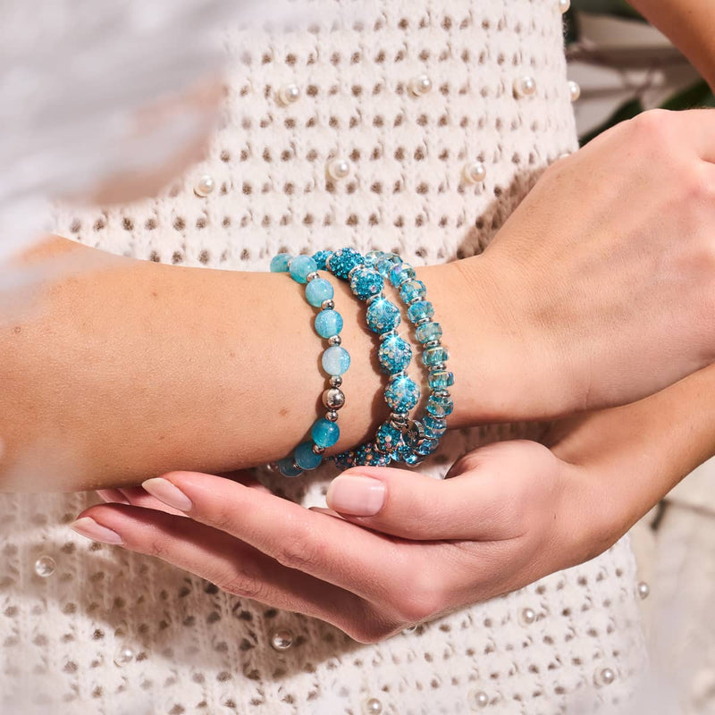 Turquoise Confetti | Deluxe Crystal Kikiballa Bracelet