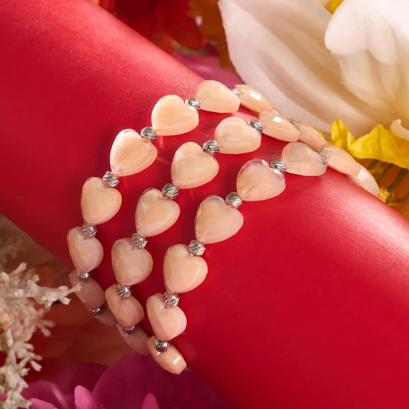 Rosé Heartstring | Crystal Macrame Bracelet