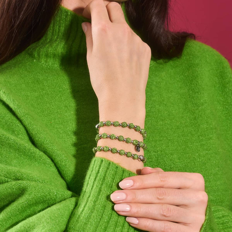 Palm Green | Crystal Kikiballa Bracelet