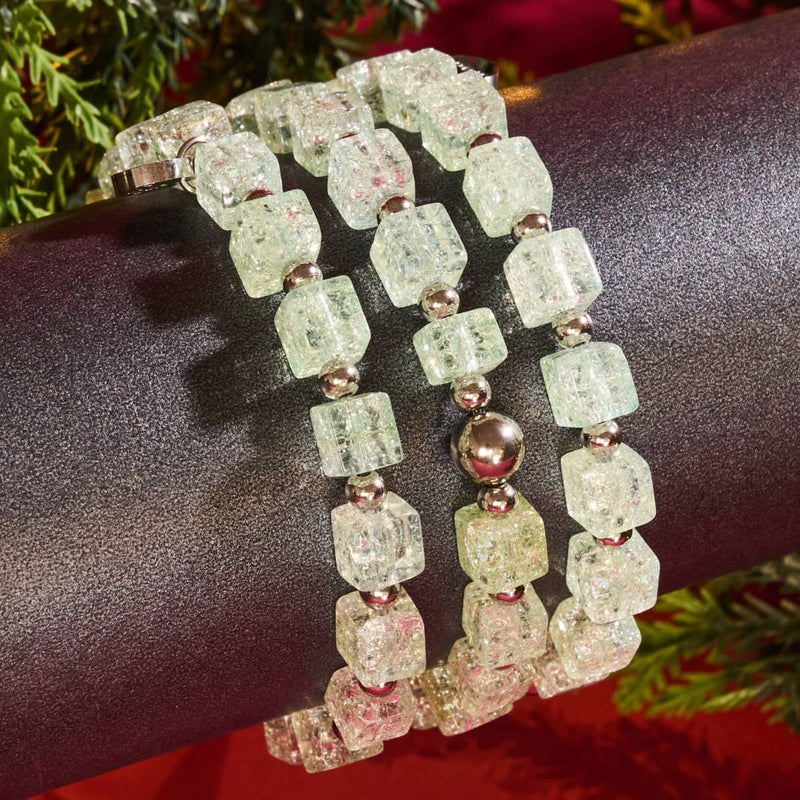 Iced Matcha | Glitter Glass | Sugar Cube Bracelet