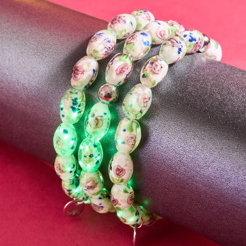 Winter Garden | .925 Sterling Silver | Firefly Glass Garden Bracelet