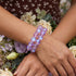Violet | Silver | Mermaid Glass Statement Bracelet