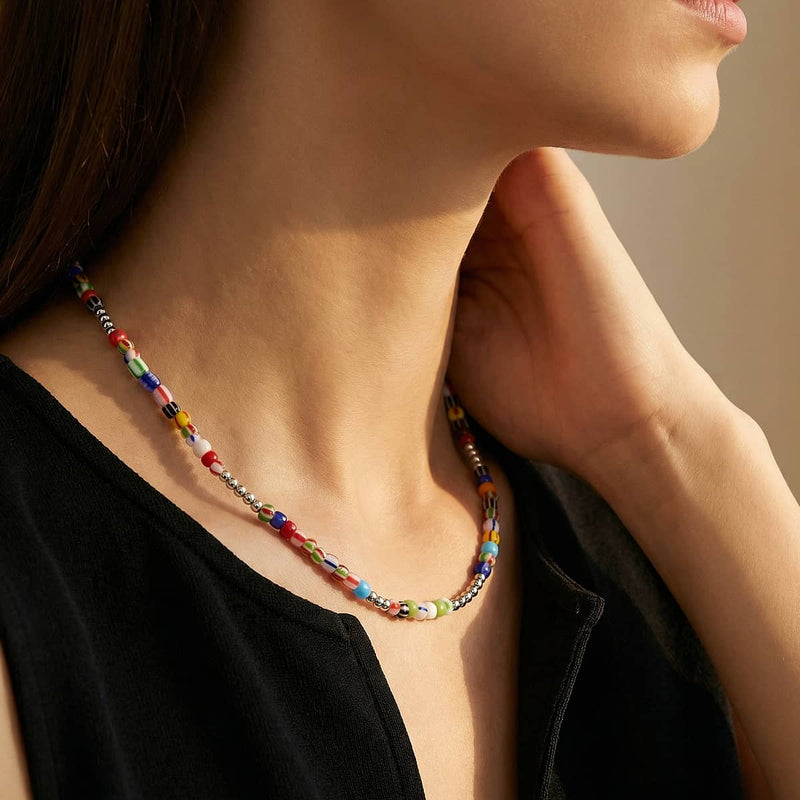 Rainbow Ceramics Necklace