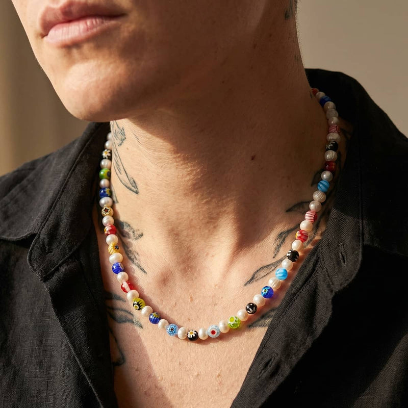 Flowers & Pearls | Millefiori Necklace