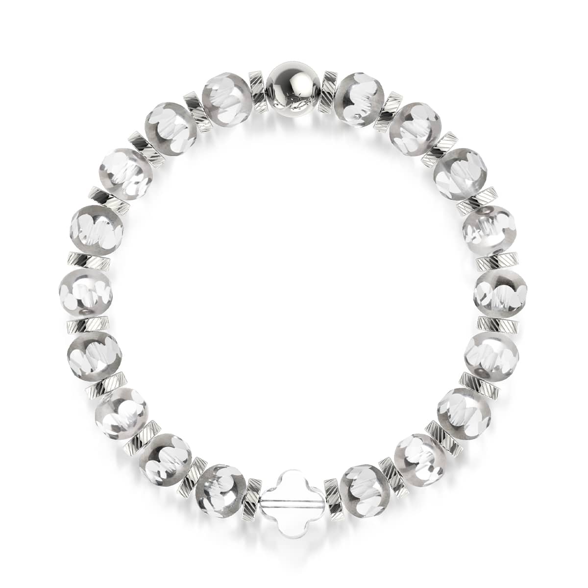 Silver | Chrome Clover Bracelet