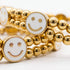 Gold x White Luminous Enamel | Smile Bracelet