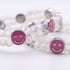 Rainbow White Mermaid Glass x Pink Luminous Enamel | Smile Bracelet