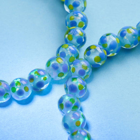 Blue Splash | Firefly Glass Polka Dot Bracelet